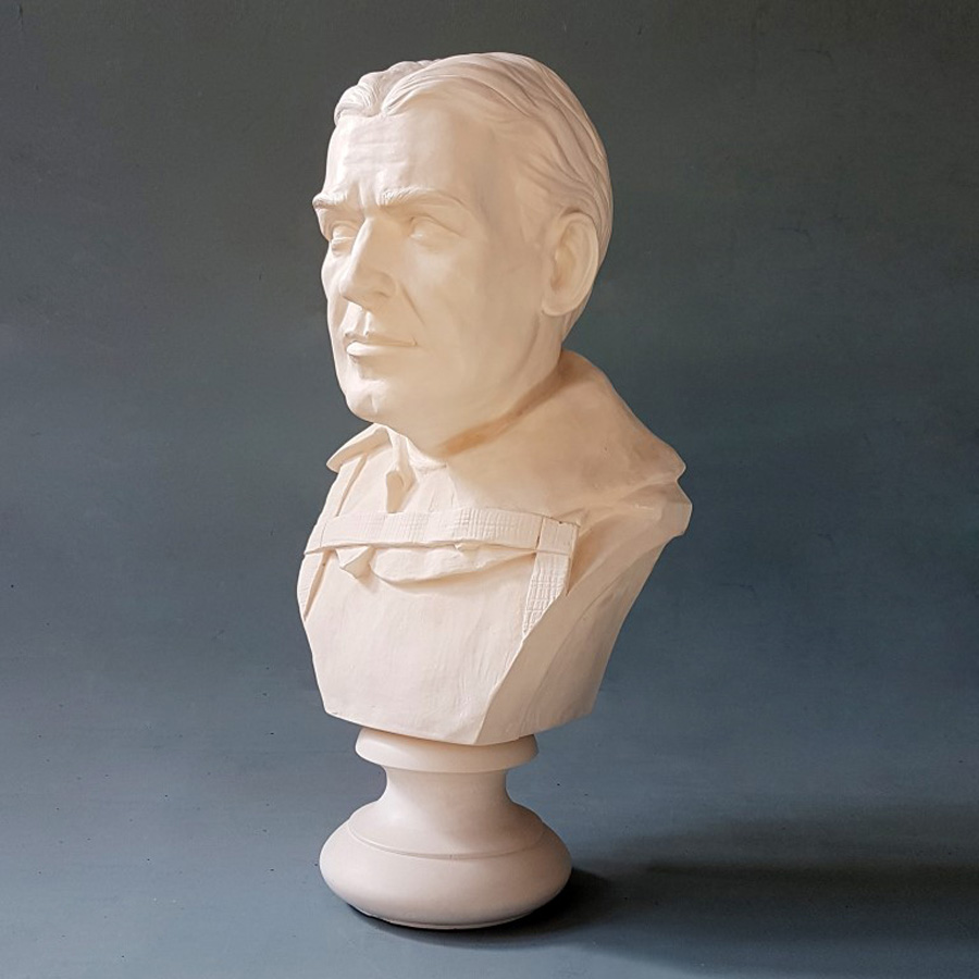 Purchase Sir Ernest Shackleton, Life Size Bust, hand made by The Modern Souvenir Company.