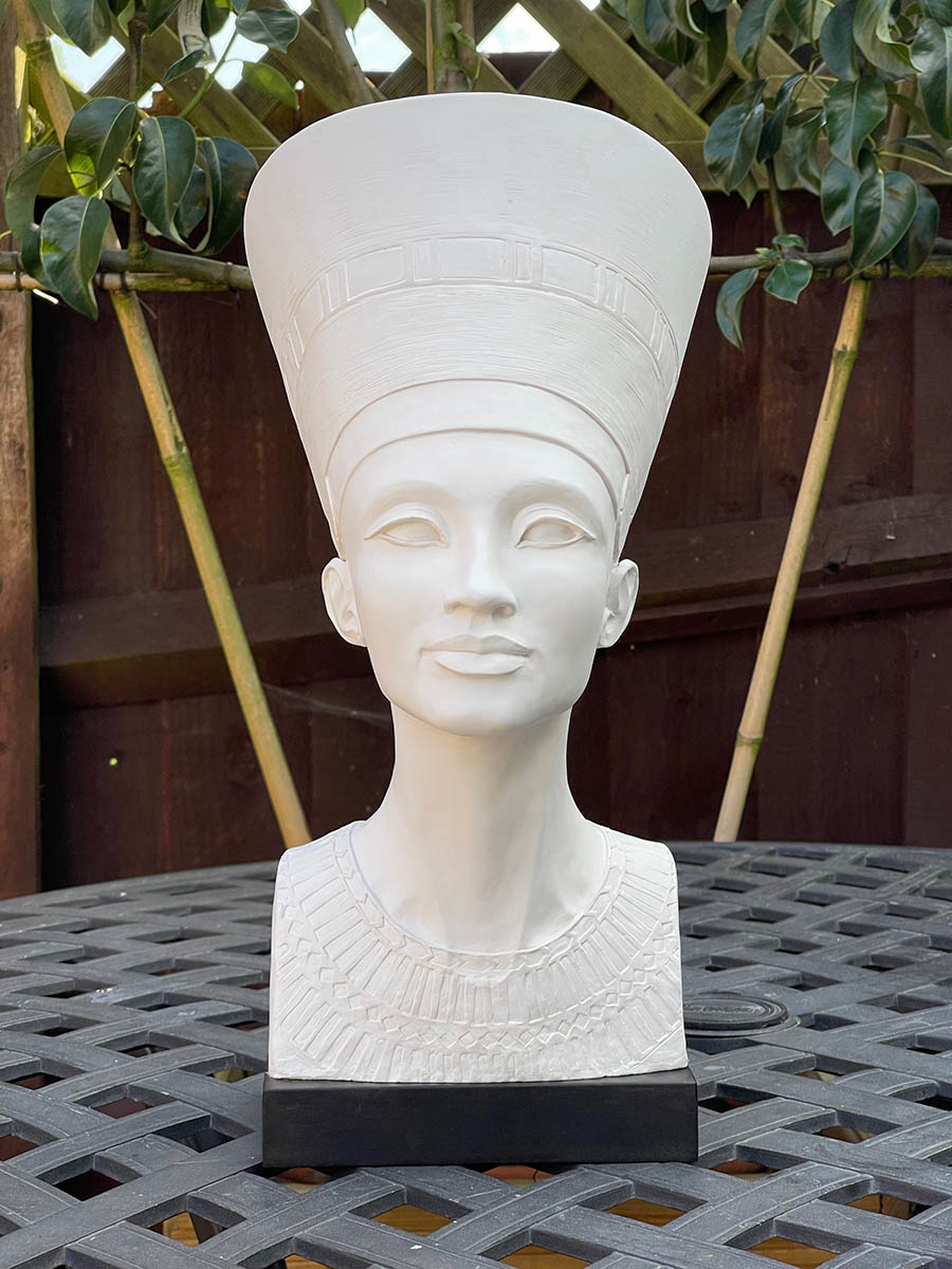 Nefertiti Poured Marble Sculpture