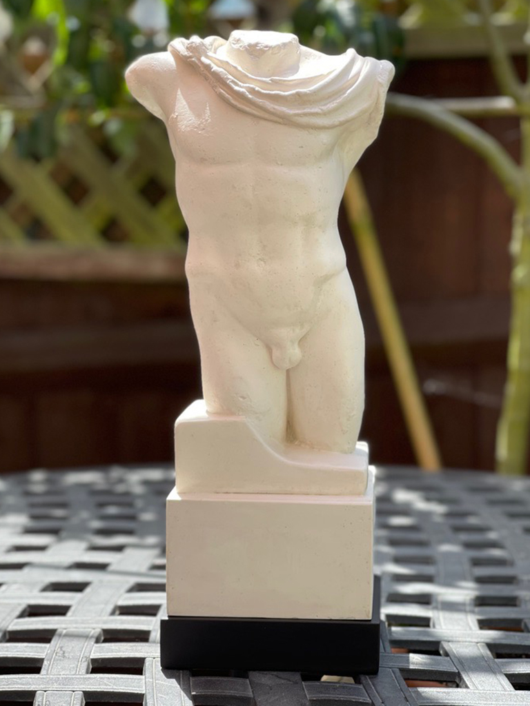 Torso of Hermes Poured Marble Sculpture