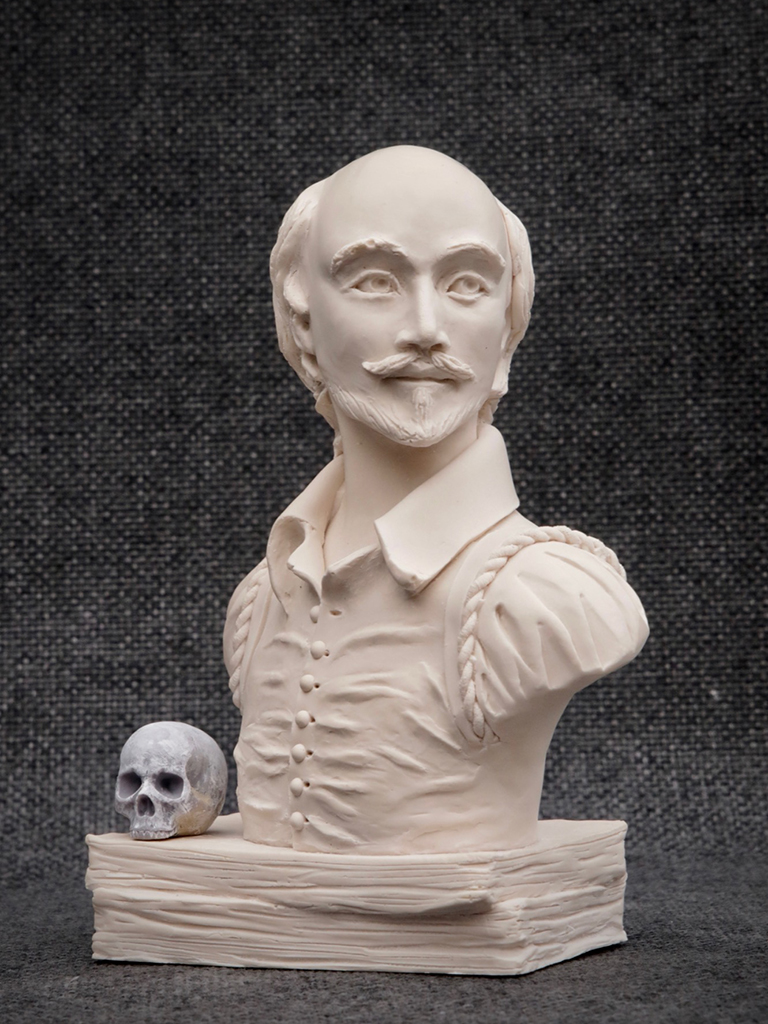 William Shakespeare Poured Marble Sculpture