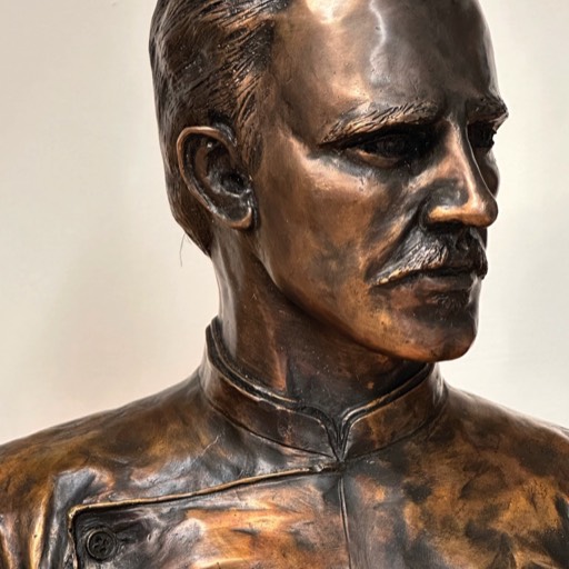 Fridtjof Nansen Blassic Bronze Sculpture Profile