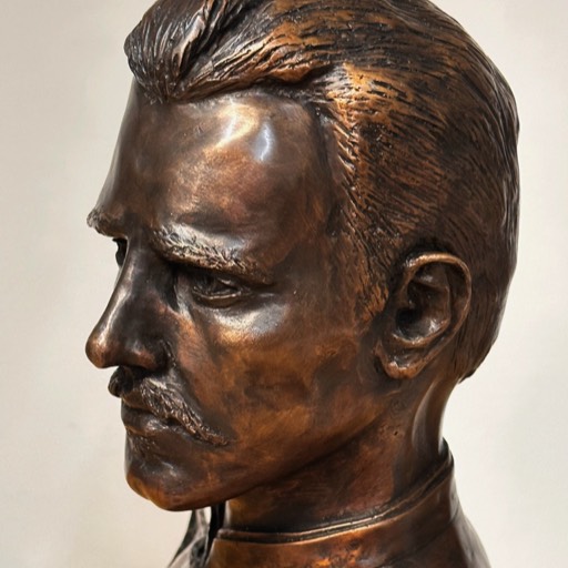 Fridtjof Nansen Blassic Bronze Sculpture Profile Left