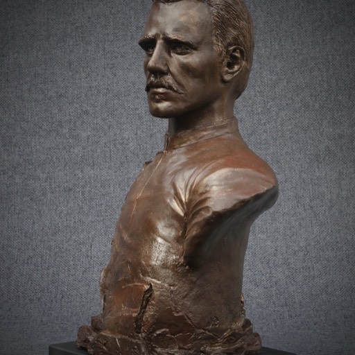 Fridtjof Nansen Cold Cast Bronze Sculpture Side Right