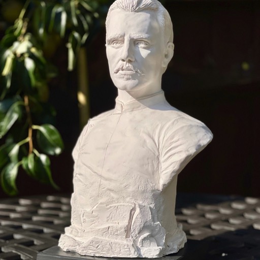 Fridtjof Nansen Poured Marble Sculpture