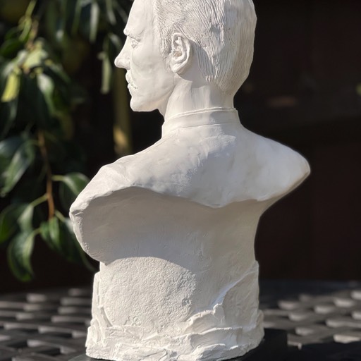 Fridtjof Nansen Poured Marble Sculpture Back Right