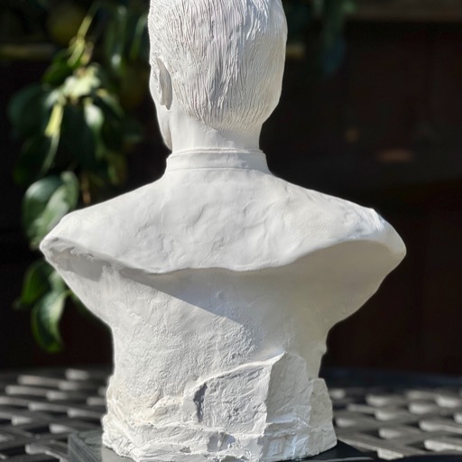 Fridtjof Nansen Poured Marble Sculpture Back