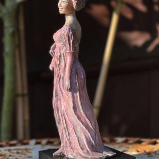 Austenite Maquette Pink Coloured Bronze Sculpture Right Side