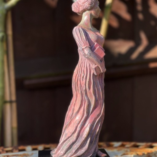 Austenite Maquette Pink Coloured Bronze Sculpture Side Left