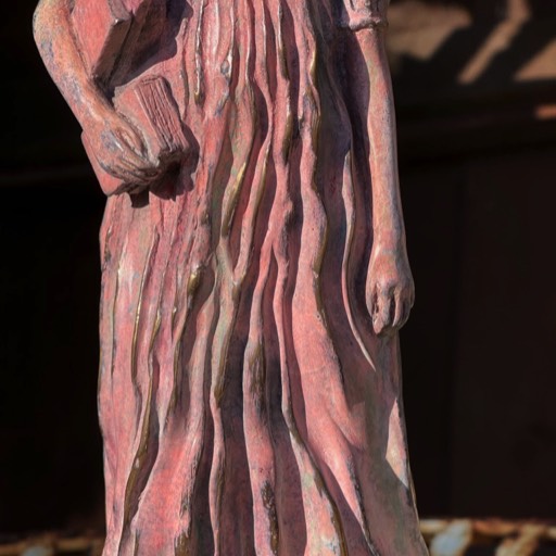 Austenite Maquette Pink Coloured Bronze Sculpture Front Close