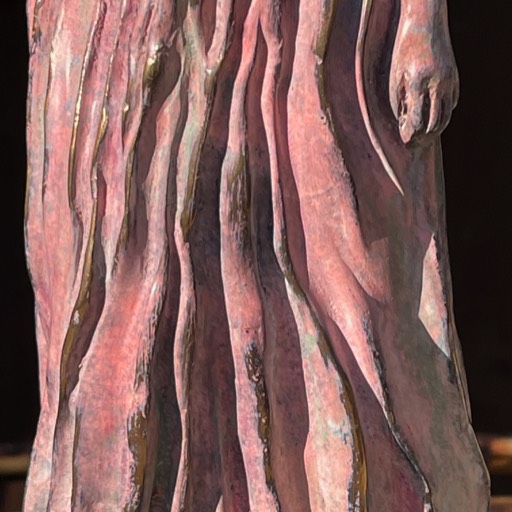 Austenite Maquette Pink Coloured Bronze Sculpture Dress Close