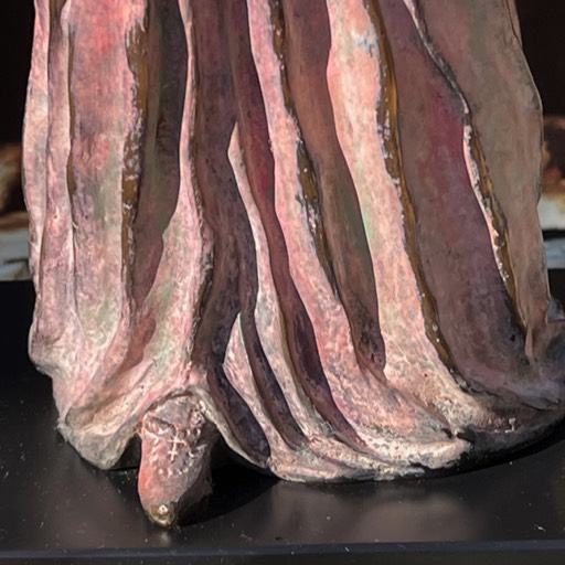 Austenite Maquette Pink Coloured Bronze Sculpture Foot