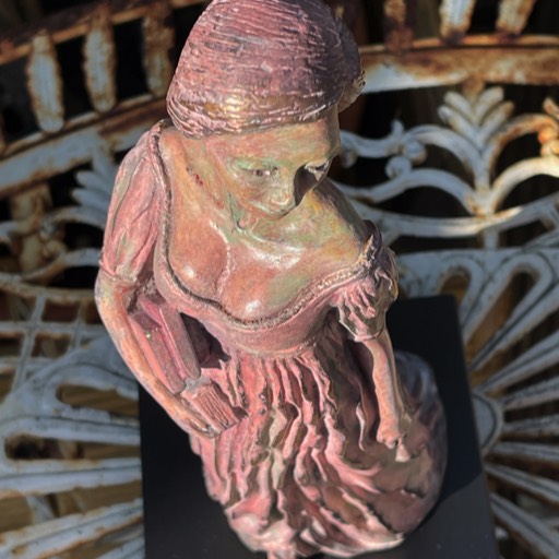 Austenite Maquette Pink Coloured Bronze Sculpture Top Down