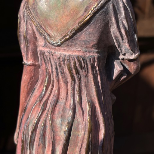 Austenite Maquette Pink Coloured Bronze Sculpture Back Close