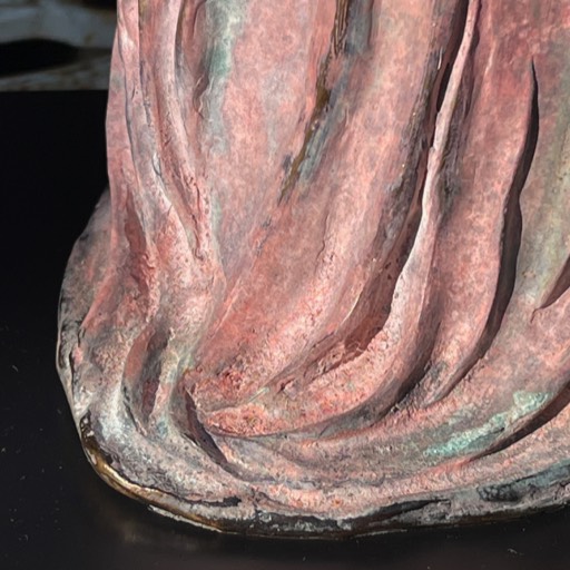 Austenite Maquette Pink Coloured Bronze Sculpture Bottom Close