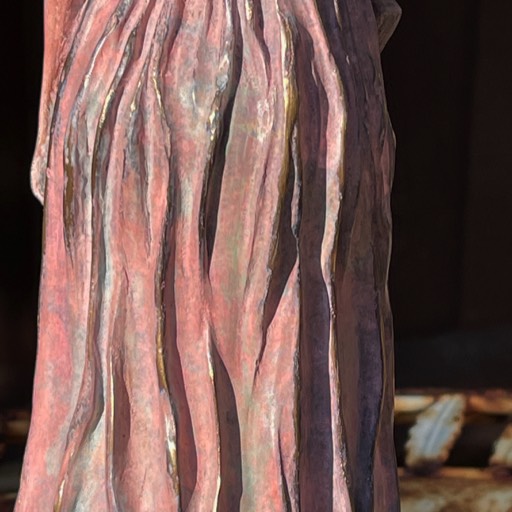 Austenite Maquette Pink Coloured Bronze Sculpture Low Dress