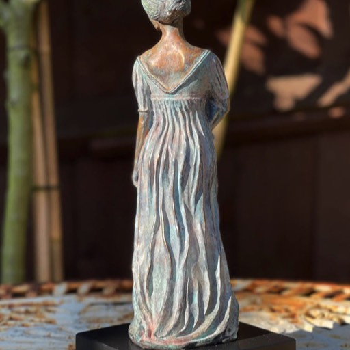 Austenite Maquette Green Coloured Bronze Sculpture Back Far