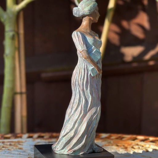 Austenite Maquette Green Coloured Bronze Sculpture Side