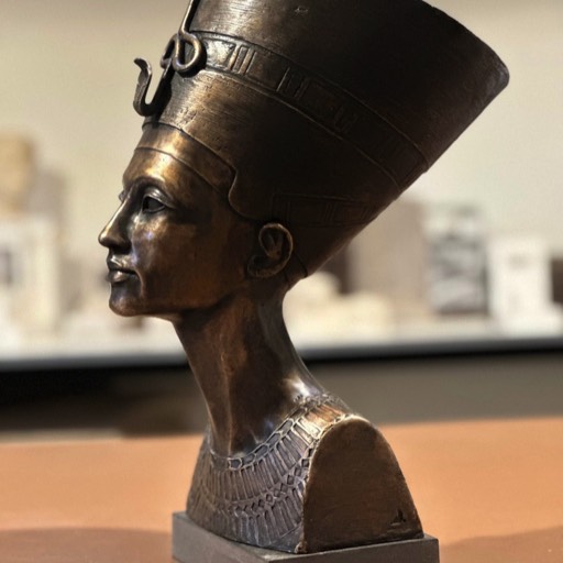 Nefertiti Bronze Sculpture Right Side