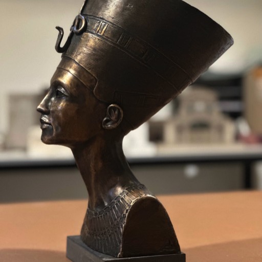 Nefertiti Bronze Sculpture Side Right