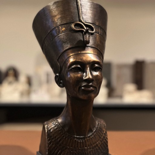 Nefertiti Bronze Sculpture Front