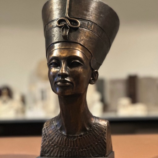 Nefertiti Bronze Sculpture Front Center