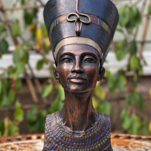 Nefertiti Coloured Bronze Sculpture Front