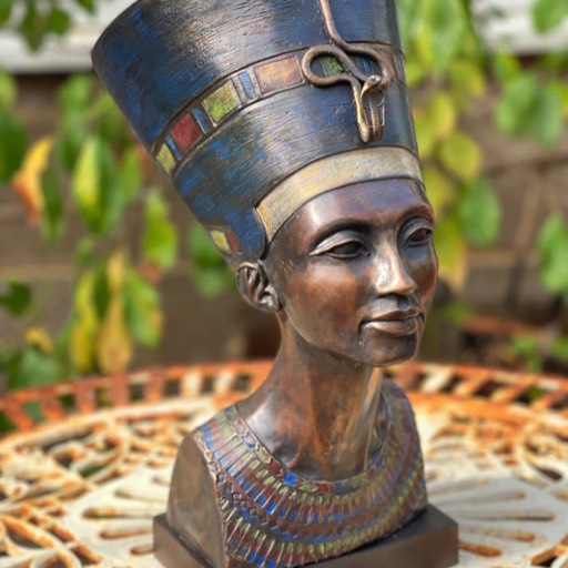 Nefertiti Coloured Bronze Sculpture Front Left