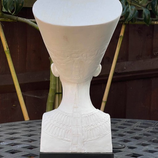 Nefertiti Poured Marble Sculpture Back