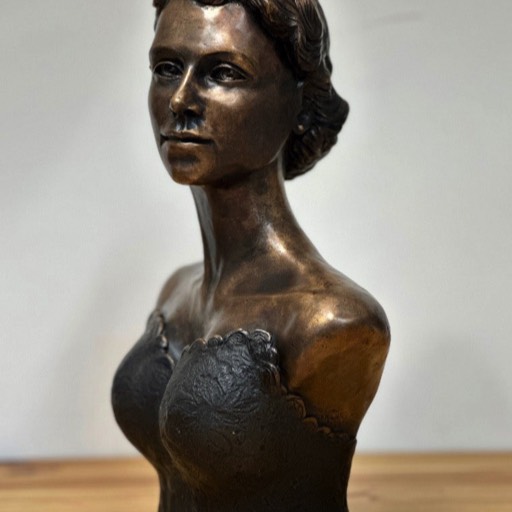 Queen Elizabeth II Classic Bronze Sculpture Front Left