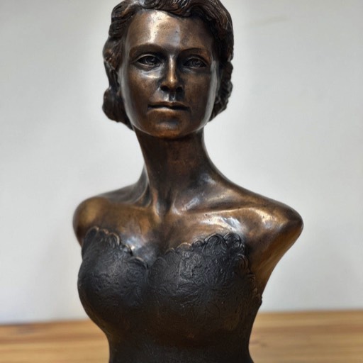 Queen Elizabeth II Classic Bronze Sculpture Front 2