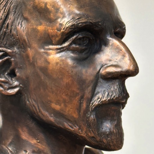 Roald Amundsen Classic Bronze Sculpture Face Right