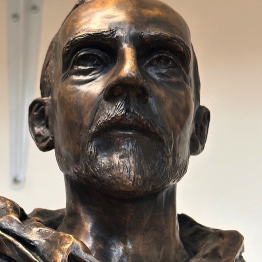 Roald Amundsen Classic Bronze Sculpture Face Up