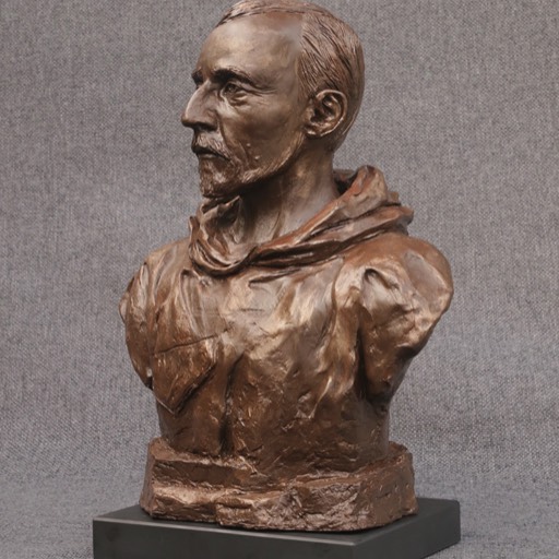 Roald Amundsen Cold Cast Bronze Sculpture Front Side