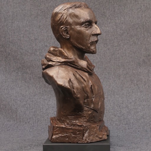 Roald Amundsen Cold Cast Bronze Sculpture Left Side