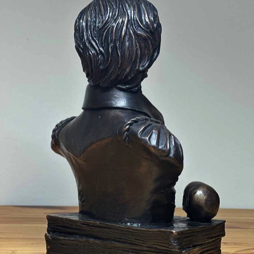 Shakespeare Small Bronze Sculpture Back Side