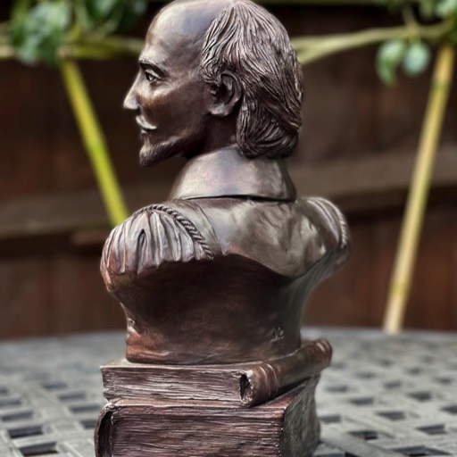 William Shakespeare Cold Cast Bronze Sculpture Back Right