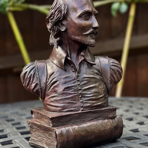 William Shakespeare Cold Cast Bronze Sculpture Front