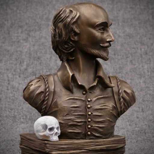 Shakespeare Cold Cast Bronze Sculpture Front Side