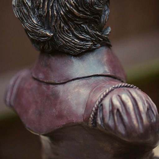 William Shakespeare Coloured Red Bronze Sculpture Shoulders