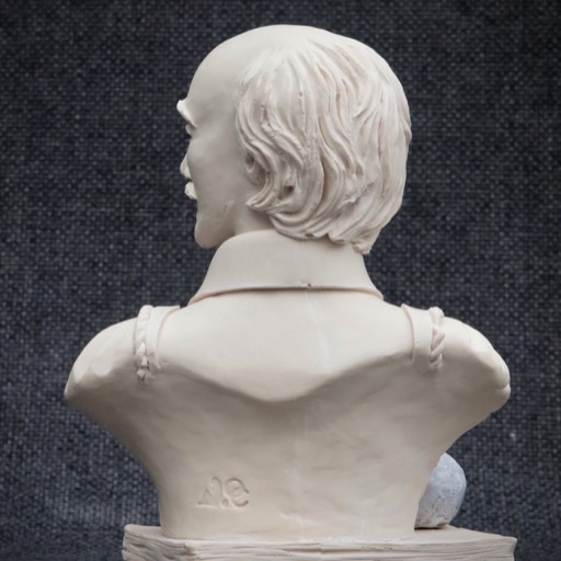 Shakespeare White Sculpture Back