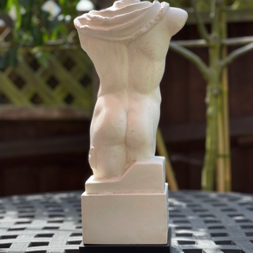 Torso of Hermes Poured Marble Sculpture Back