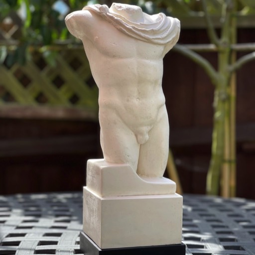 Torso of Hermes Poured Marble Sculpture Front