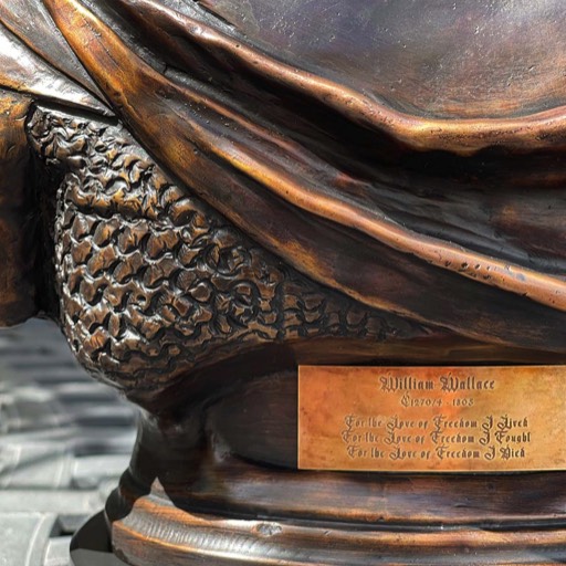 William Wallace Bronze Sculpture Base Detail