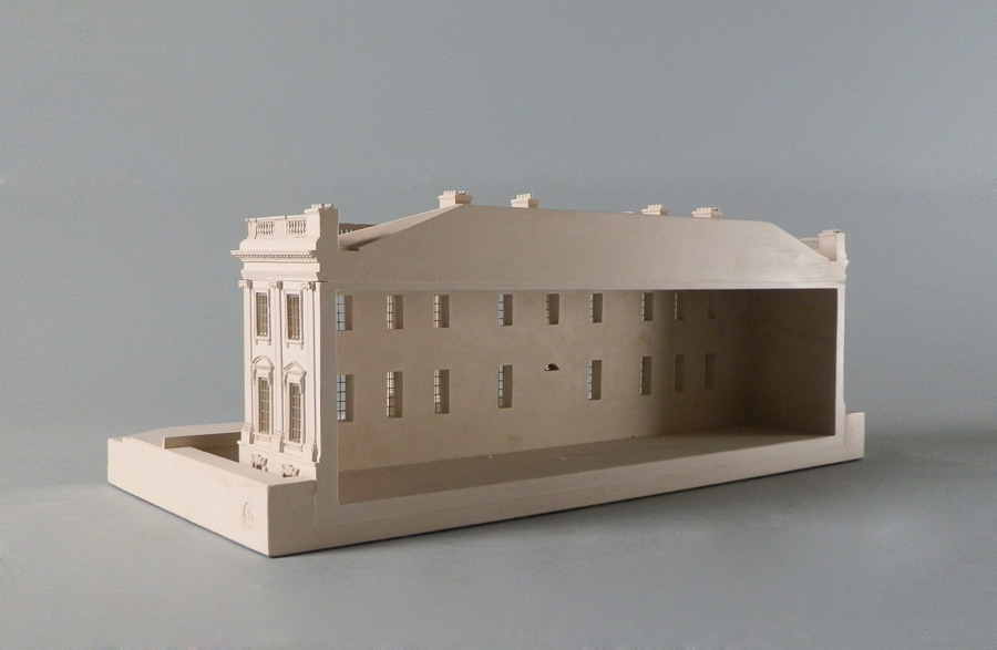 Purchase, White House Washington, USA,  handmade in plaster by Timothy Richards.