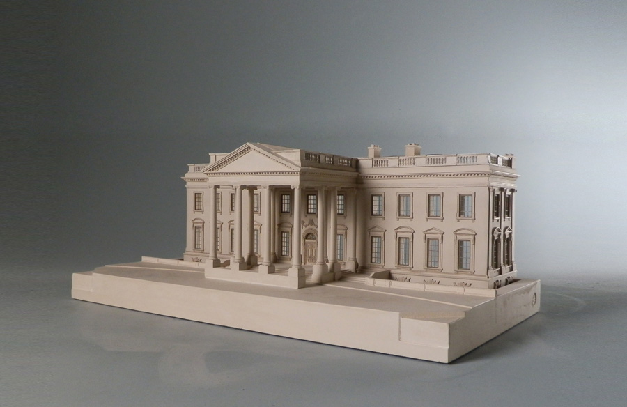 Purchase, White House Washington, USA,  handmade in plaster by Timothy Richards.