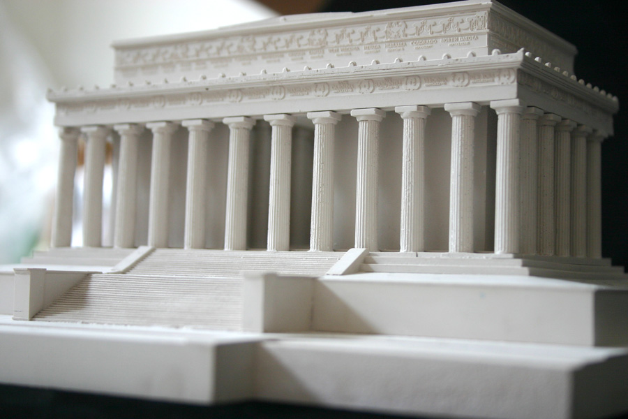 Purchase The Lincoln Memorial Model Washington DC, USA, handmade in plaster by Timothy Richards.