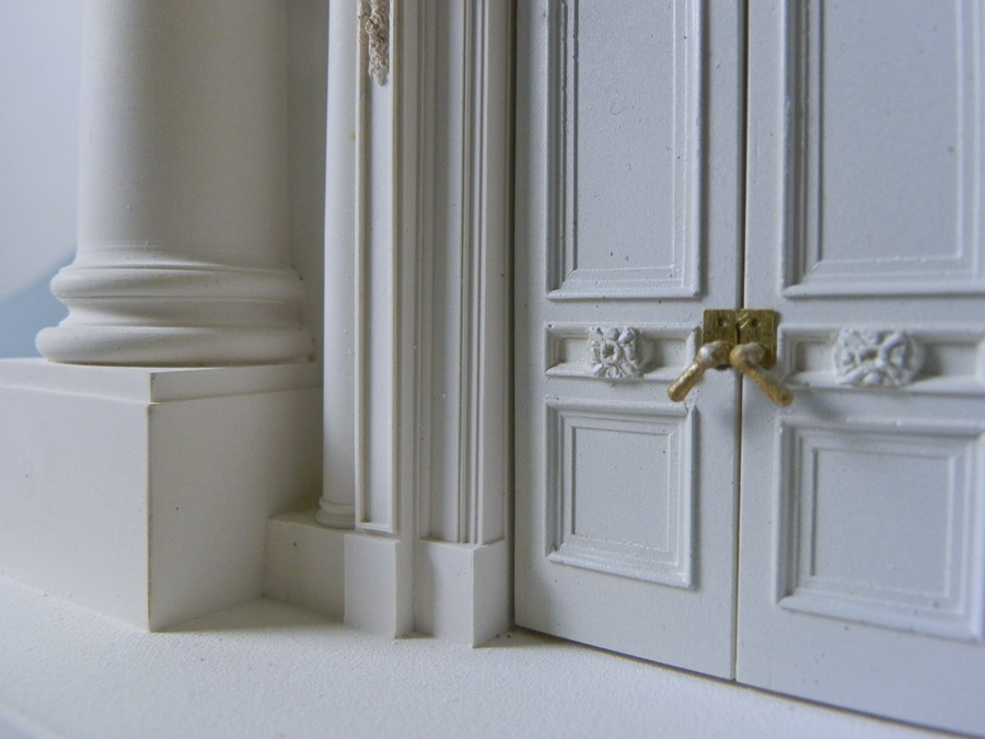 Purchase White House Entrance Washington USA, hand crafted models of famous Doorways by Timothy Richards. 