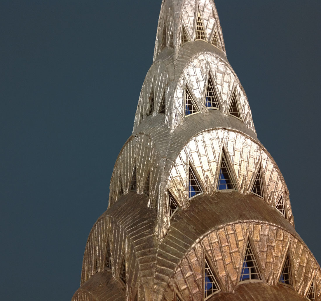 Purchase, Chrysler Building Manhatten, New York, USA,  handmade in plaster by Timothy Richards.