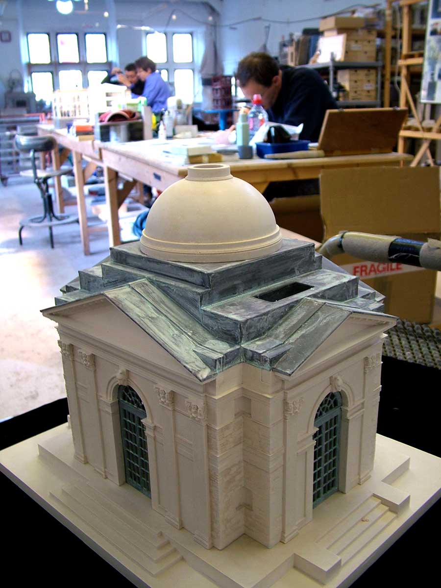 Purchase, Lutyens Temple, England handmade in plaster by Timothy Richards.