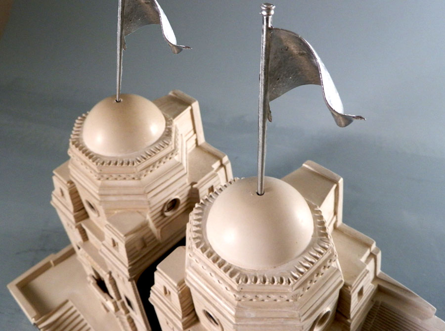 Purchase The Wembley Towers (large) London, Mirrored Pair of Bookends, handmade in plaster by Timothy Richards.